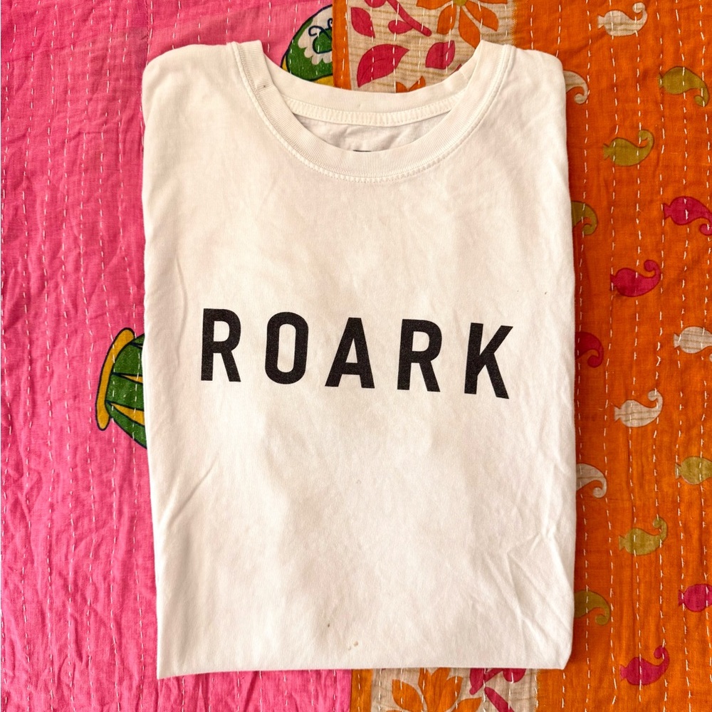 Roark White Tee with Black Print